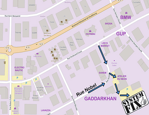 miniature plan d'accs  SYSTEM FIX  Jarry